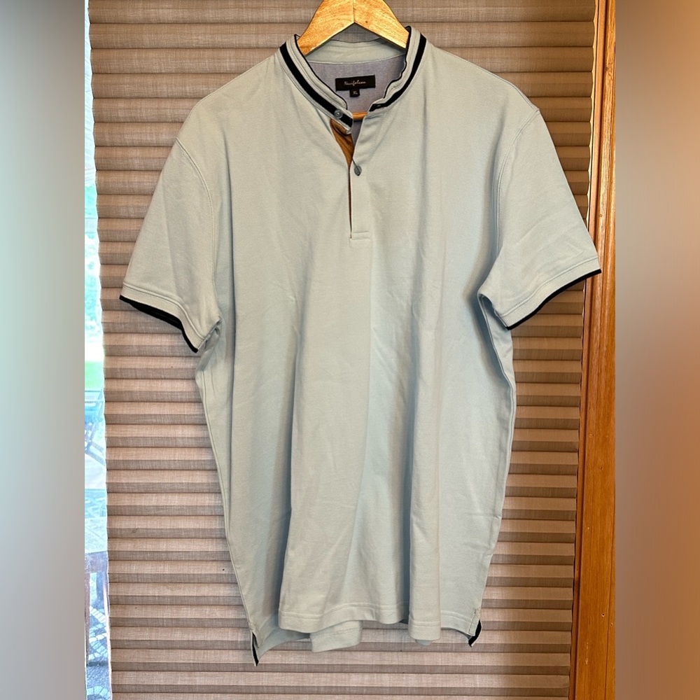 NWT Navifalcon blue collarless polo